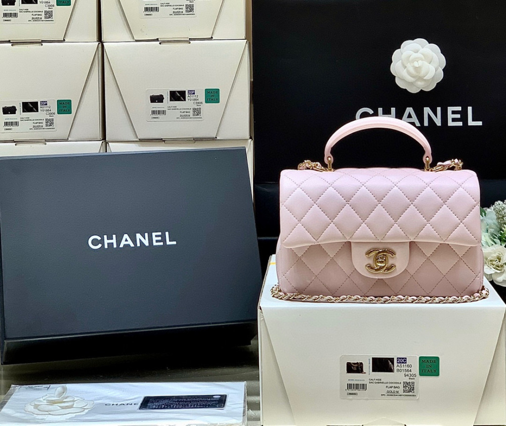 Top grade (cc) chanel top handle mini 