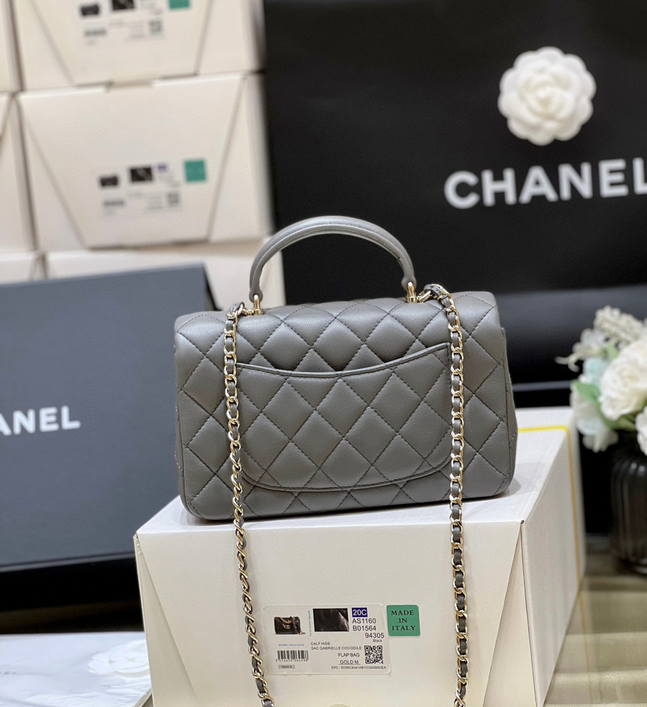 Top grade (cc) chanel top handle mini 