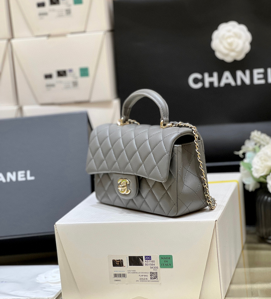 Top grade (cc) chanel top handle mini 