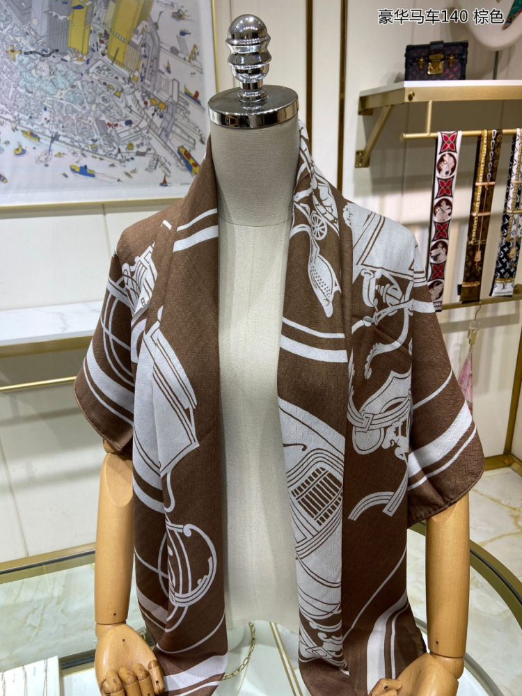 Top grade Hermes cashmere square scarf