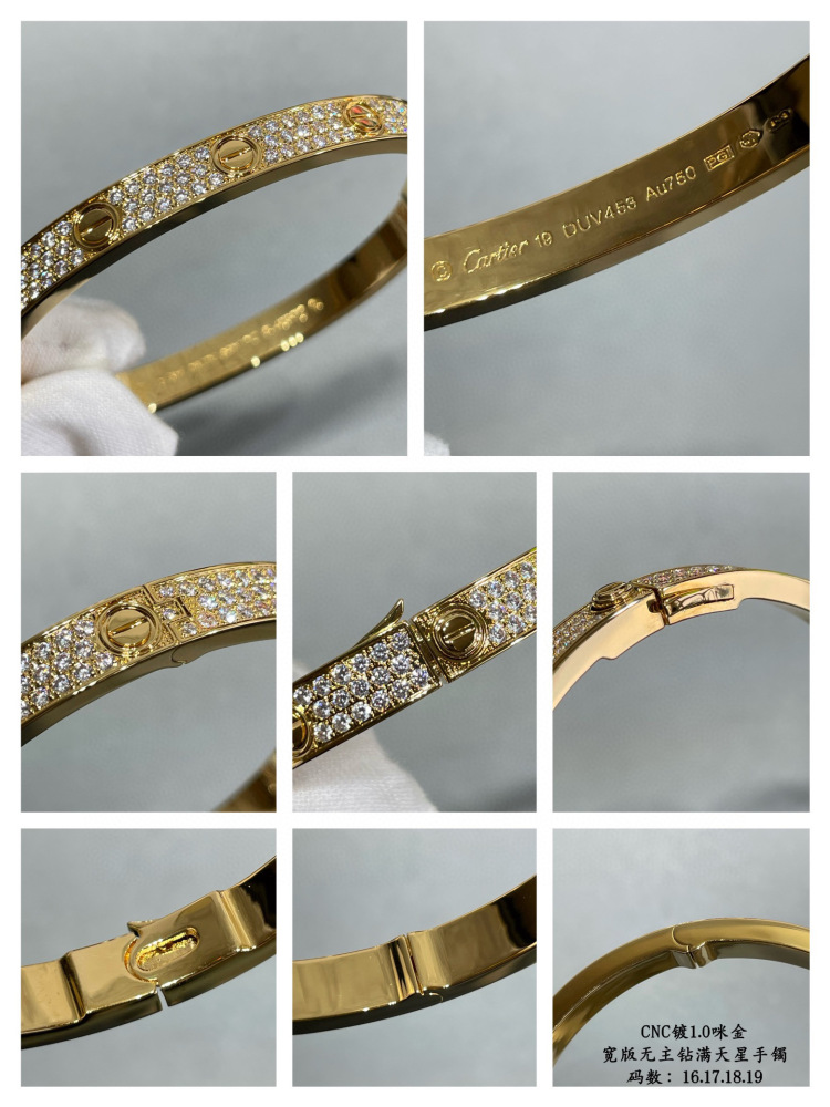 Cartier thick bangle ( full diamond)