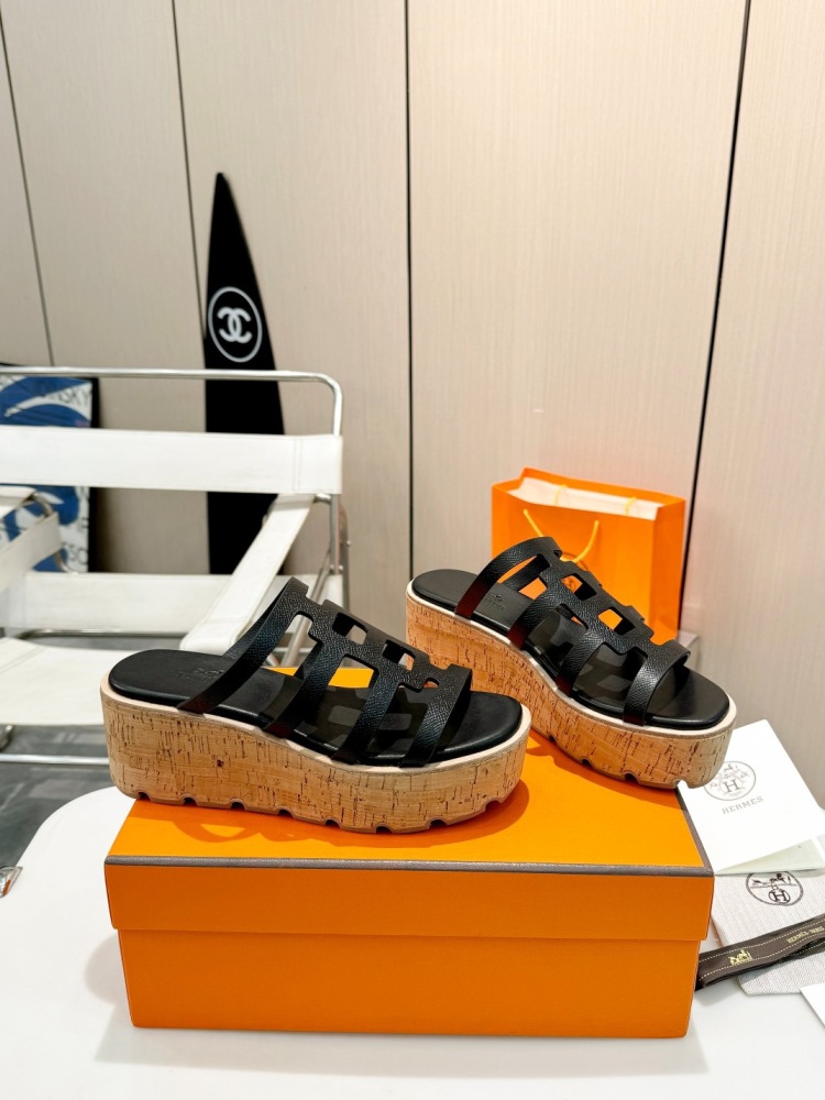 Hermes Wedge slippers