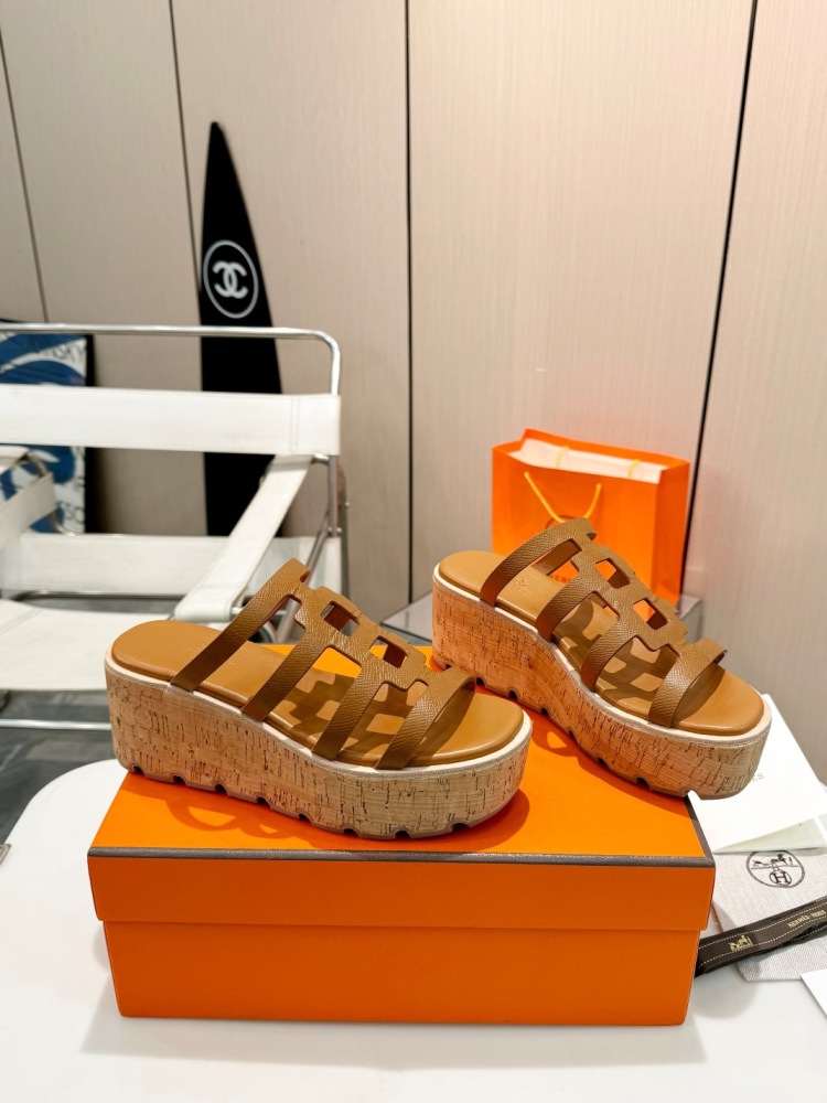 Hermes Wedge slippers