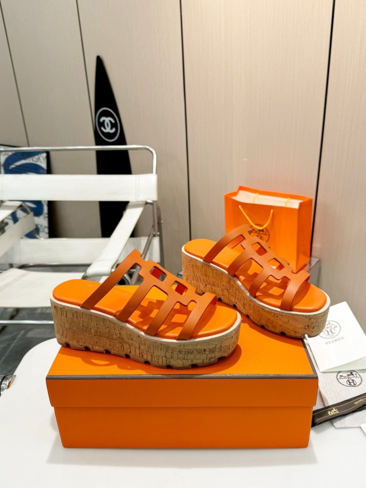 Hermes Wedge slippers