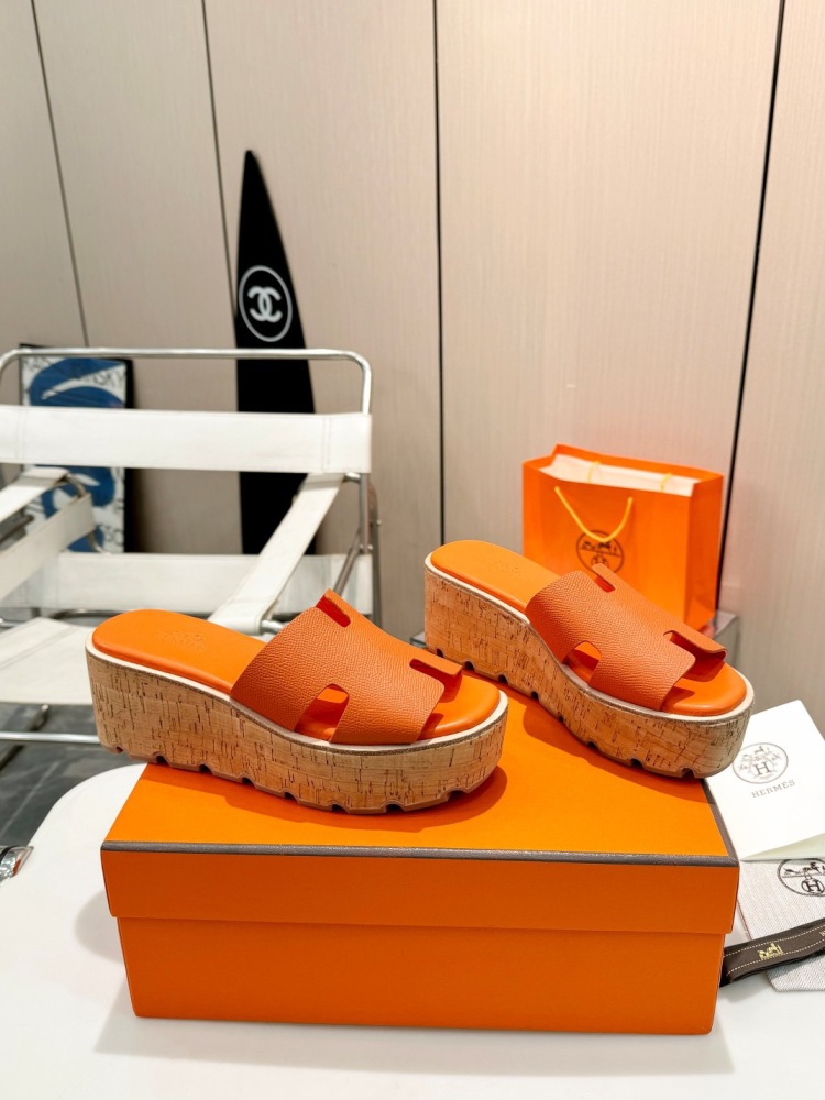 Hermes Wedge slippers