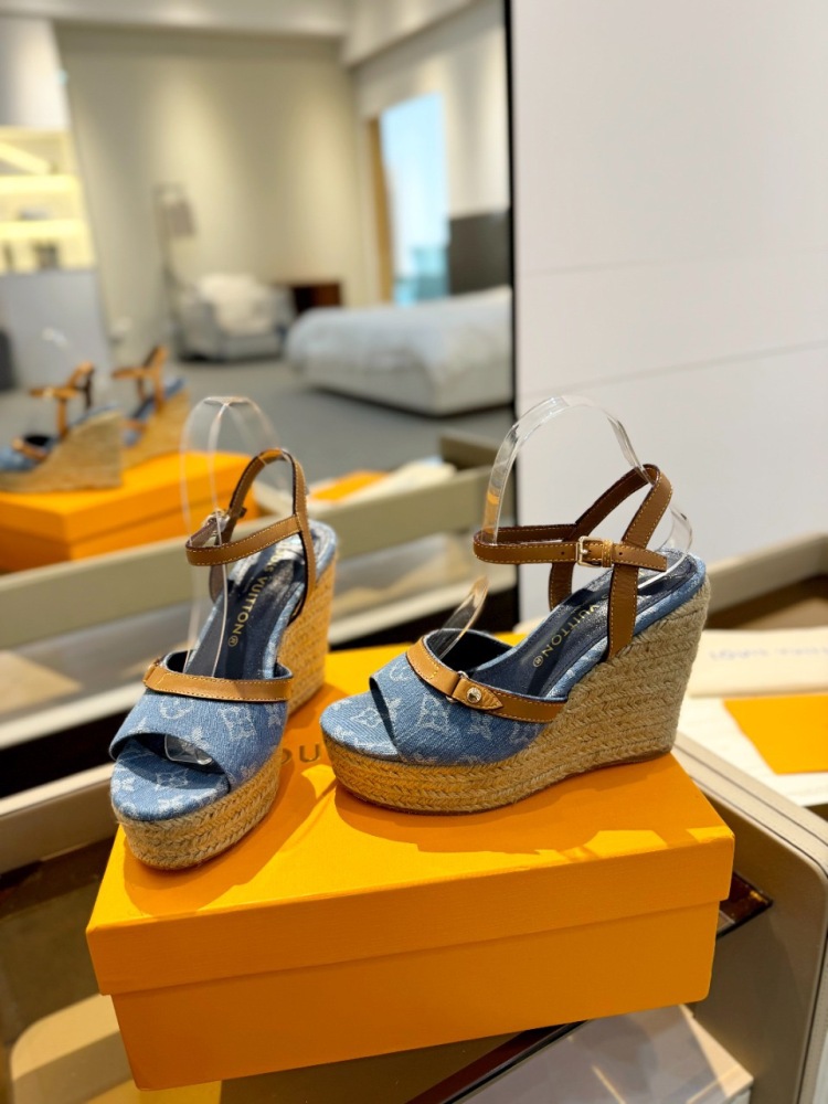 LV wedge sandals