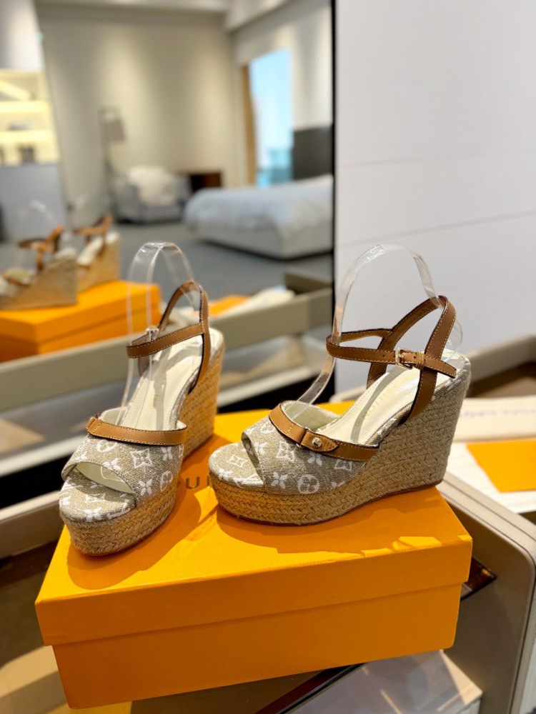 LV wedge sandals