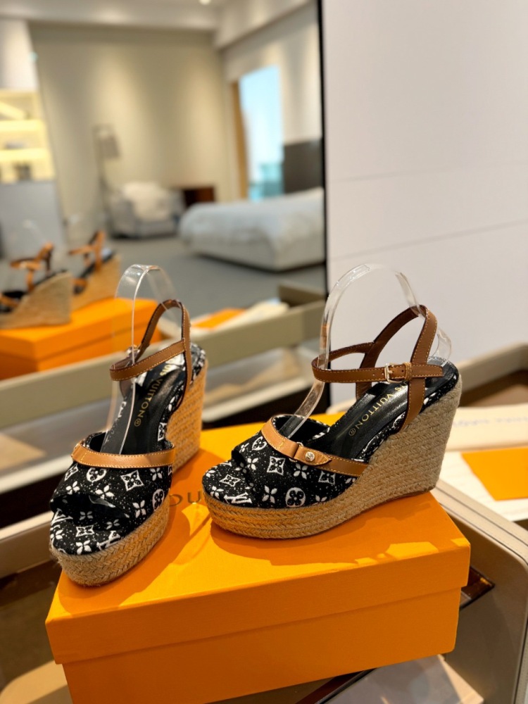 LV wedge sandals