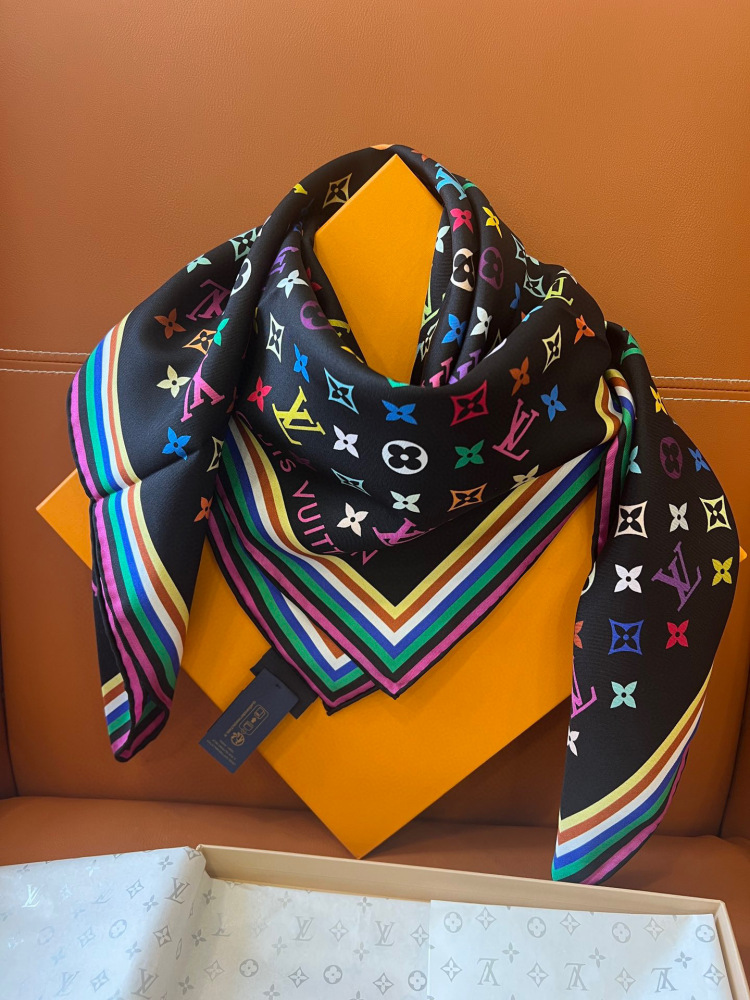 LV square scarf