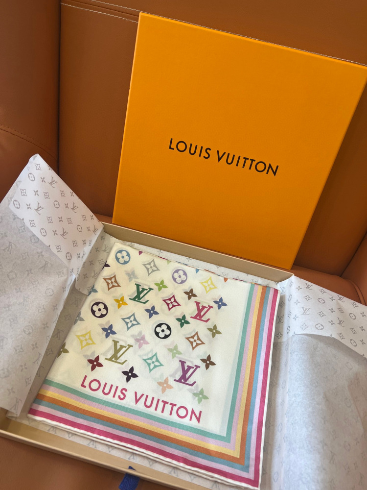 LV square scarf