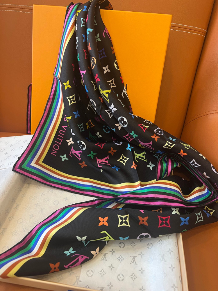 LV square scarf