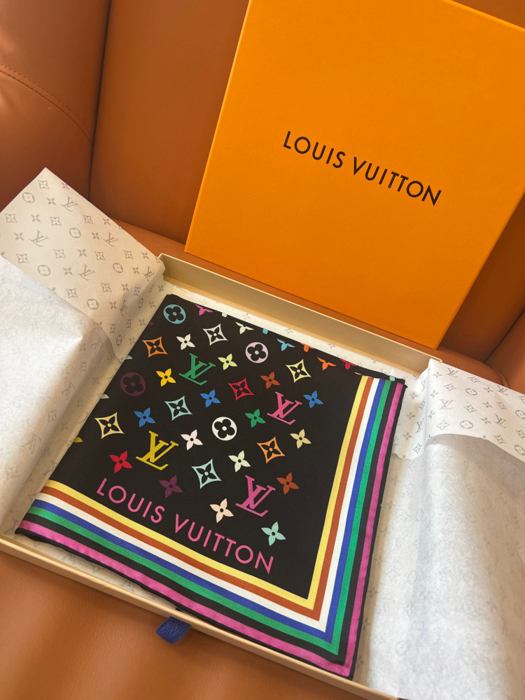 LV square scarf