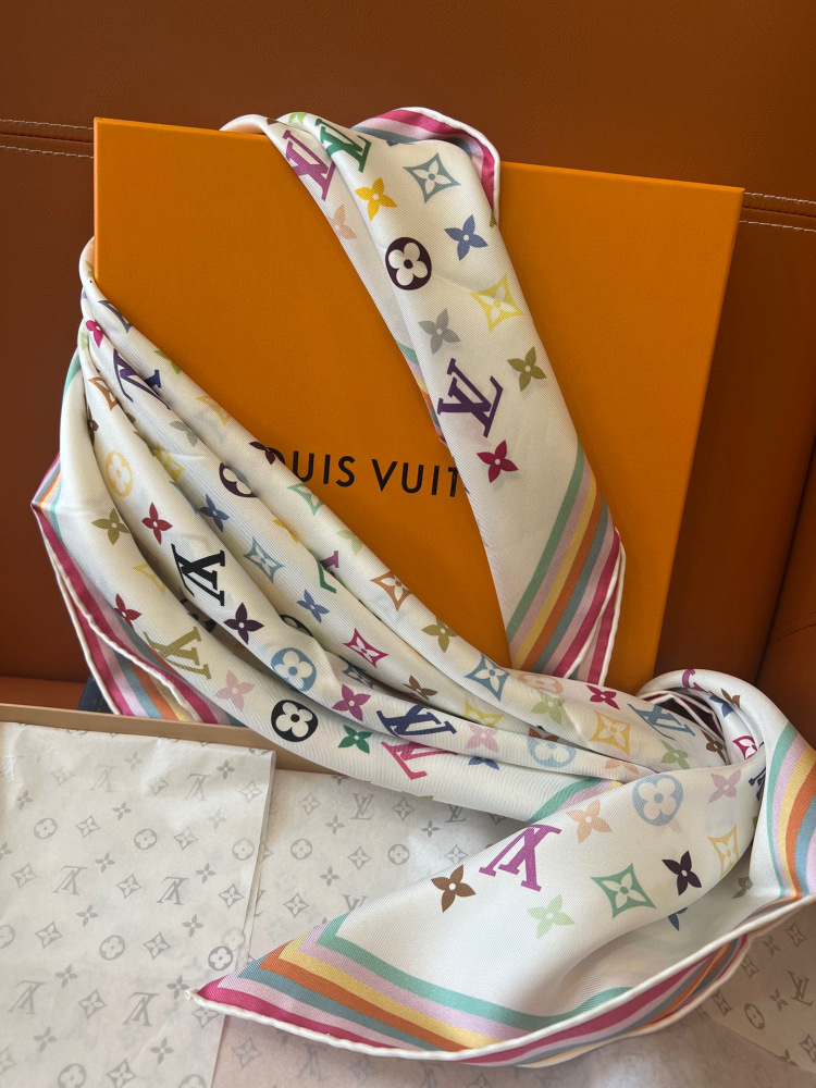 LV square scarf