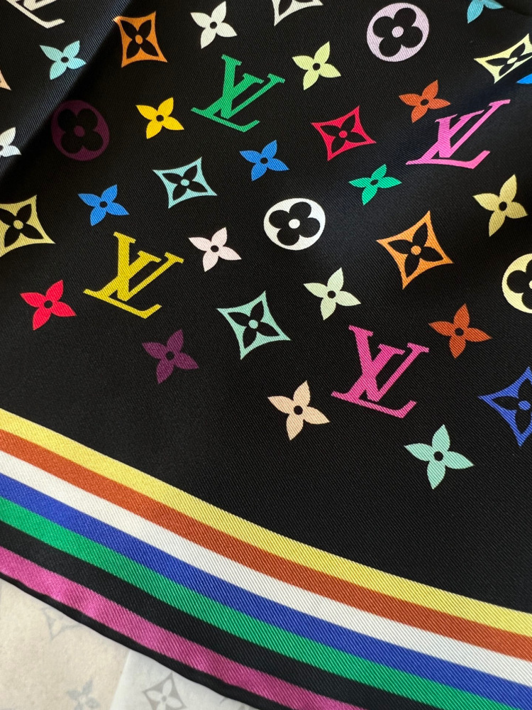LV square scarf