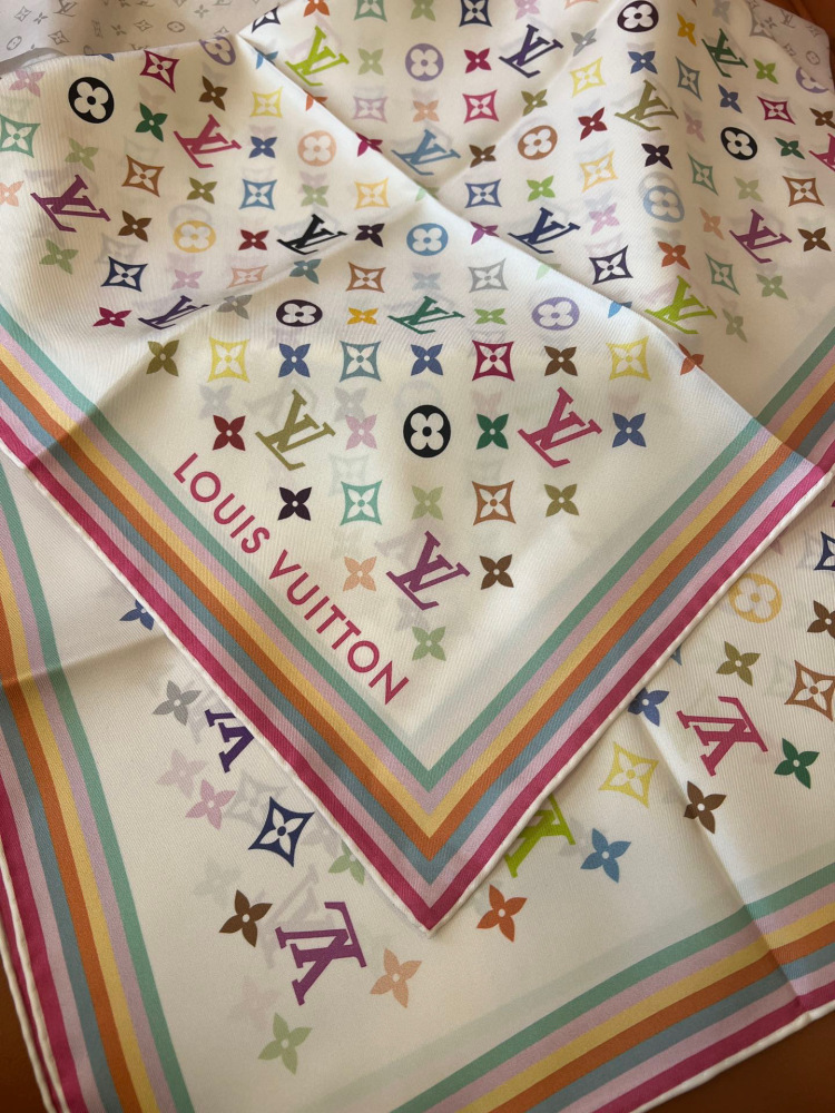 LV square scarf