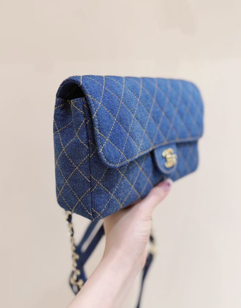 Chanel denim vintage backpack