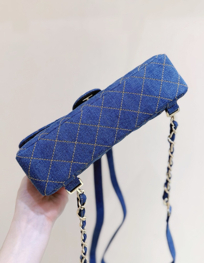 Chanel denim vintage backpack