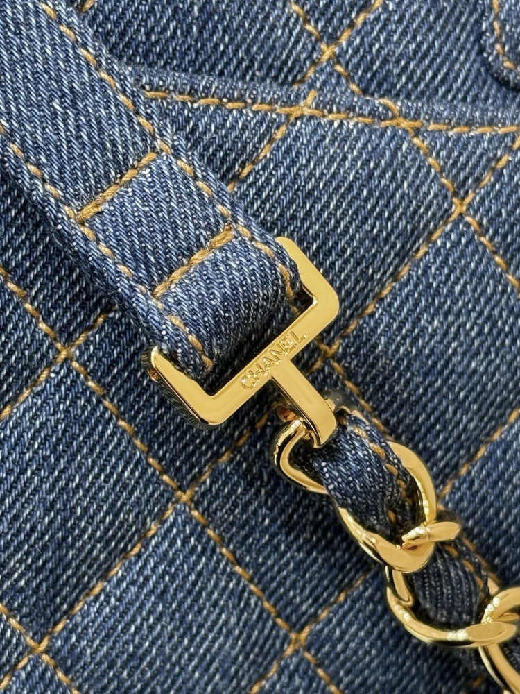 Chanel denim vintage backpack