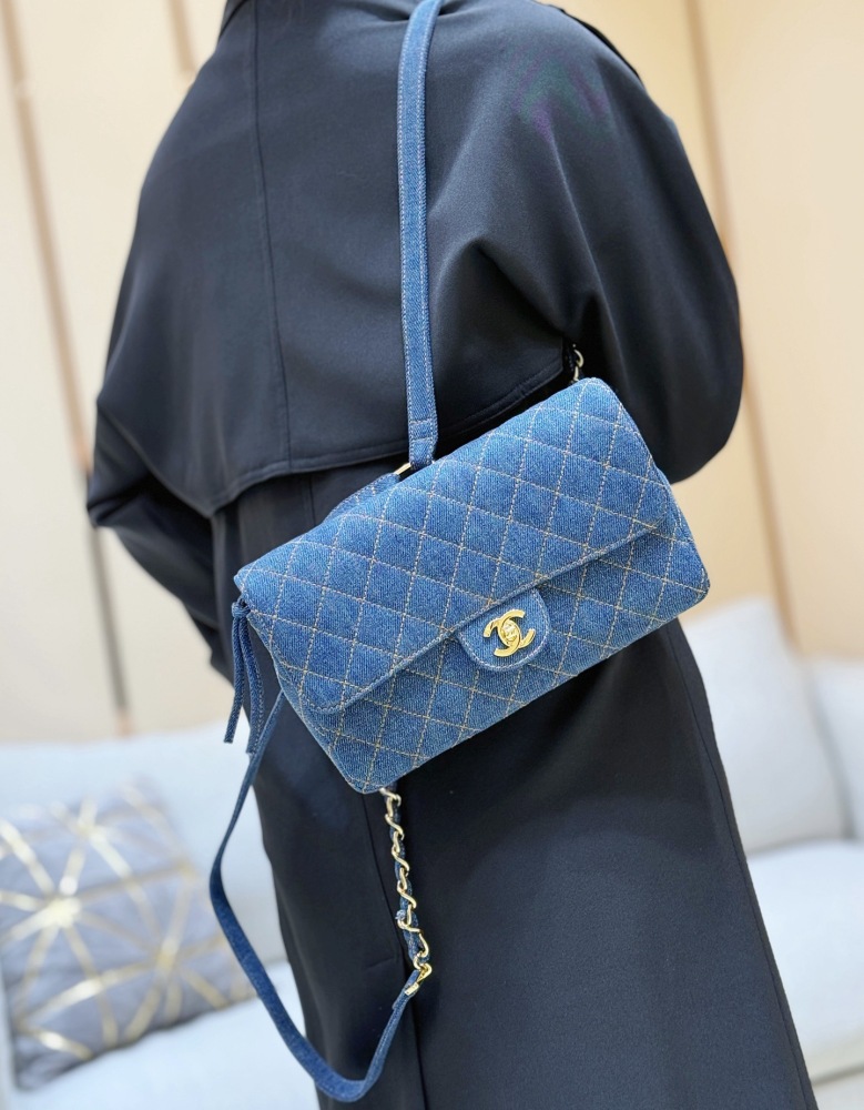 Chanel denim vintage backpack