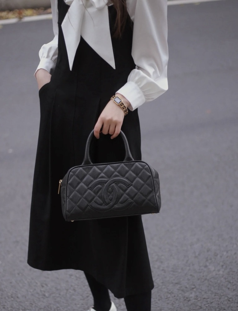 Chanel vintage bowling bag
