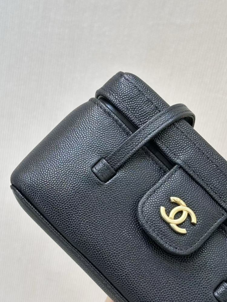 Chanel long vanity with leather strap
