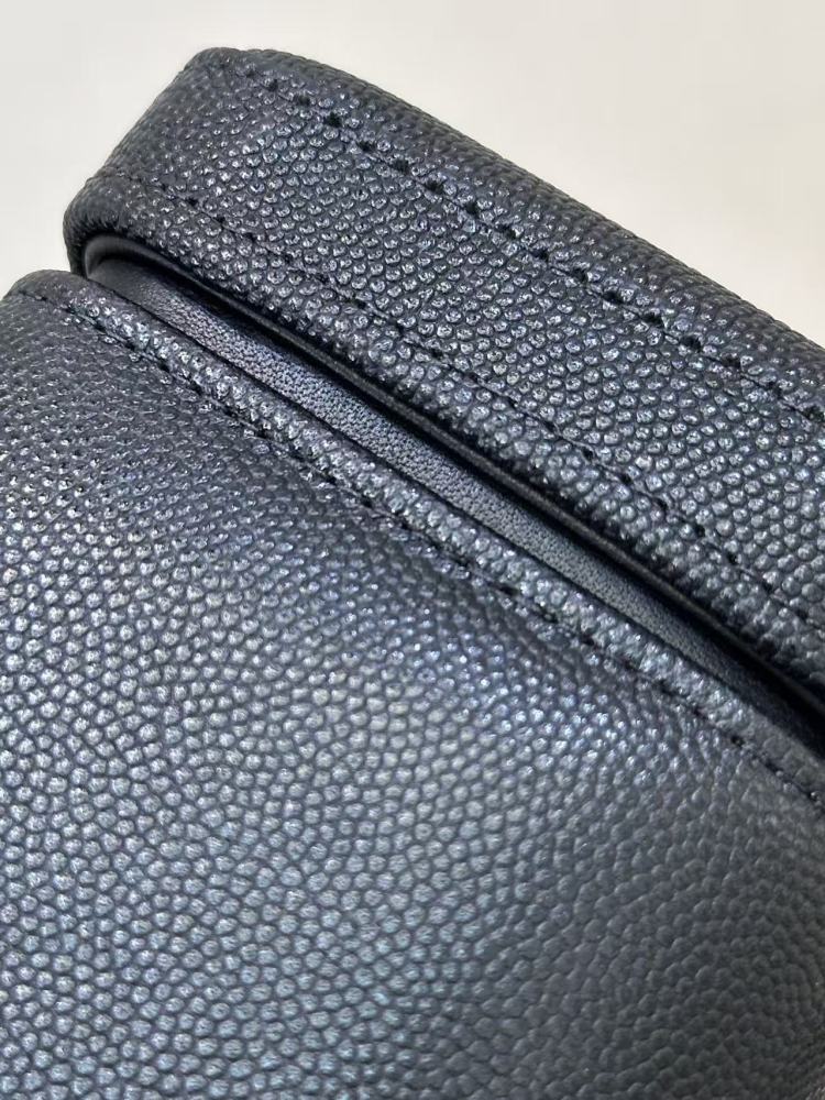 Chanel long vanity with leather strap