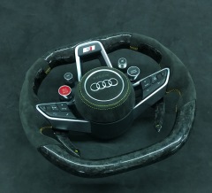 Audi Sport Steering Wheel | Carbon Fiber with Alcantara & Integrated Controls,OUE CARBON FIBER,Audi Sport Steering Wheel | Carbon Fiber & Alcantara