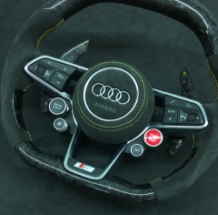 Audi Sport Steering Wheel | Carbon Fiber with Alcantara & Integrated Controls,OUE CARBON FIBER,Audi Sport Steering Wheel | Carbon Fiber & Alcantara