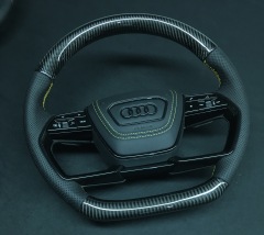 Original Audi Sport Steering Wheel (Part No.: AIOPS301HUS-2) | 2015 Model Carbon Fiber & Leather,OUE CARBON FIBER,Original Audi Sport Steering Whee