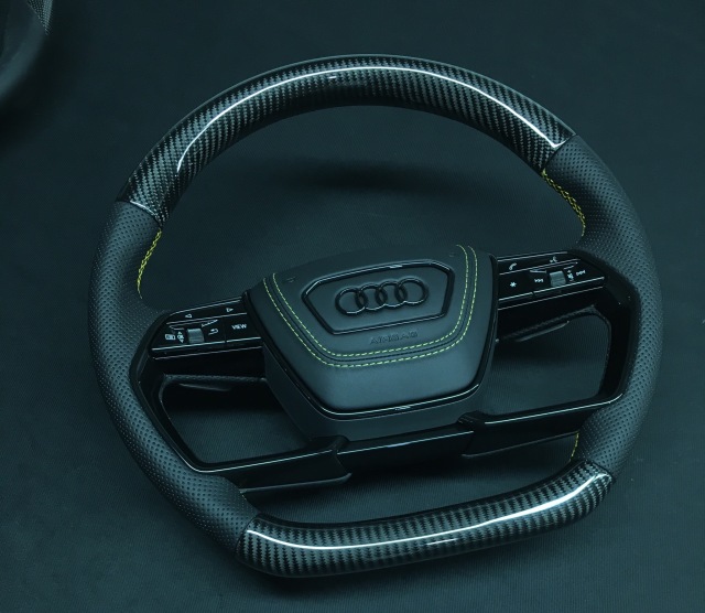 Original Audi Sport Steering Wheel (Part No.: AIOPS301HUS-2) | 2015 Model Carbon Fiber & Leather,OUE CARBON FIBER,Original Audi Sport Steering Whee
