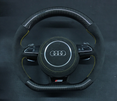 Audi S Line Performance Steering Wheel | Carbon Fiber & Alcantara,OUE CARBON FIBER,Audi S Line Performance Steering Wheel | Carbon Fiber & Alcantara