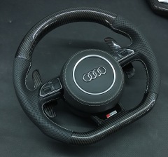 Audi S5 Sport Steering Wheel | Carbon Fiber & Perforated Leather,OUE CARBON FIBER,Audi S5 Sport Steering Wheel | Carbon Fiber & Perforated Leather