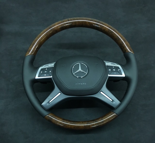 Mercedes-Benz Luxury Steering Wheel | Genuine Wood Trim & Leather,OUE CARBON FIBER,Mercedes-Benz Luxury Steering Wheel | Genuine Wood Trim & Leather