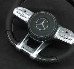 Mercedes-AMG Performance Steering Wheel | Carbon Fiber & Perforated Leather,OUE CARBON FIBER,Mercedes-AMG Performance Steering Wheel