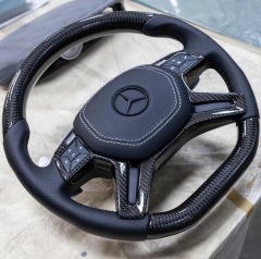 Mercedes-AMG Sport Steering Wheel | Perforated Leather & Carbon Fiber,OUE CARBON FIBER,Mercedes-AMG Sport Steering Wheel | Perforated Leather & Carbon Fiber