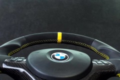 BMW M Sport Steering Wheel | Carbon Fiber & Leather with Yellow Stitching,OUE CARBON FIBER,BMW M Sport Steering Wheel