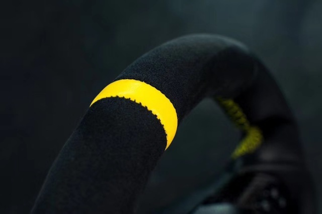 BMW M Sport Steering Wheel | Carbon Fiber & Leather with Yellow Stitching,OUE CARBON FIBER,BMW M Sport Steering Wheel