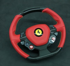 Ferrari Performance Steering Wheel | Carbon Fiber & Red Leather with Manettino Dial,OUE CARBON FIBER,Ferrari Performance Steering Wheel