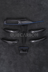 BMW 3 Series Interior Trim Set | Gloss Carbon Fiber with Blue Accent,OUE CARBON FIBER,BMW 3 Series Interior Trim Set | Gloss Carbon Fiber with Blue Accent