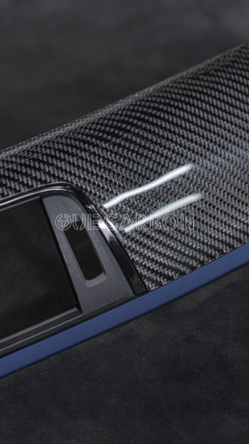 BMW 3 Series Interior Trim Set | Gloss Carbon Fiber with Blue Accent,OUE CARBON FIBER,BMW 3 Series Interior Trim Set | Gloss Carbon Fiber with Blue Accent