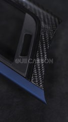 BMW 3 Series Interior Trim Set | Gloss Carbon Fiber with Blue Accent,OUE CARBON FIBER,BMW 3 Series Interior Trim Set | Gloss Carbon Fiber with Blue Accent