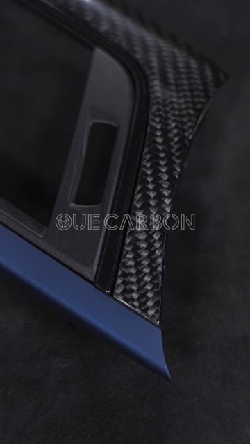 BMW 3 Series Interior Trim Set | Gloss Carbon Fiber with Blue Accent,OUE CARBON FIBER,BMW 3 Series Interior Trim Set | Gloss Carbon Fiber with Blue Accent