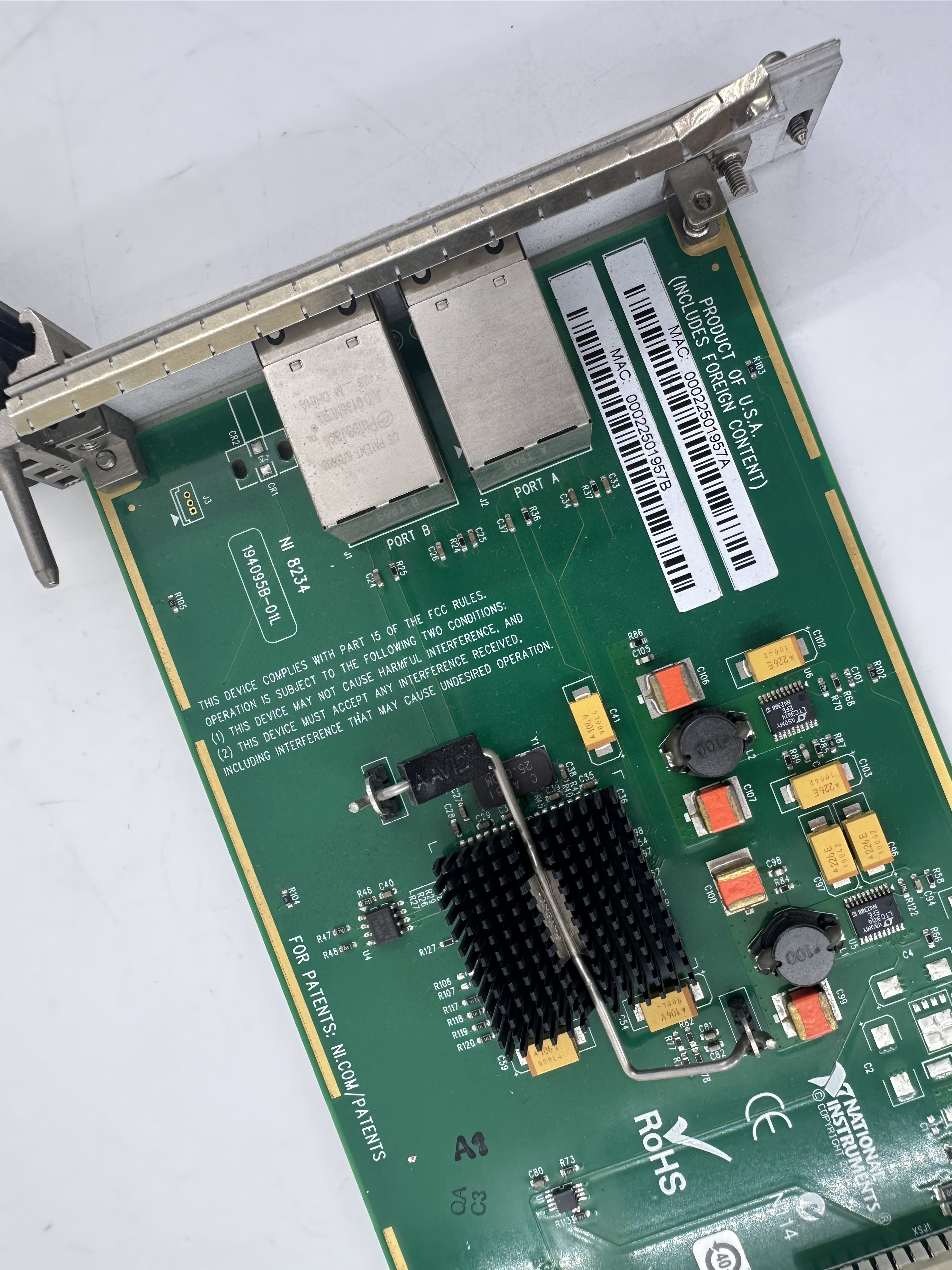 NI PXIe‑8234 780263-01 2-Port GigE Vision PXIe Dual Gigabit Ethernet x4 PCIe Module,NI-Module,NI PXIe‑8234 780263-01 2-Port GigE Vision PXIe Dual Gigabit Ethernet x4 PCIe Module