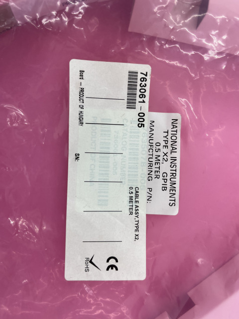 NI Type X2 Double-Shielded Stackable GPIB Cable 0.5m PN:763061-005,NI-Module,NI Type X2 Double-Shielded Stackable GPIB Cable 0.5m PN:763061-005