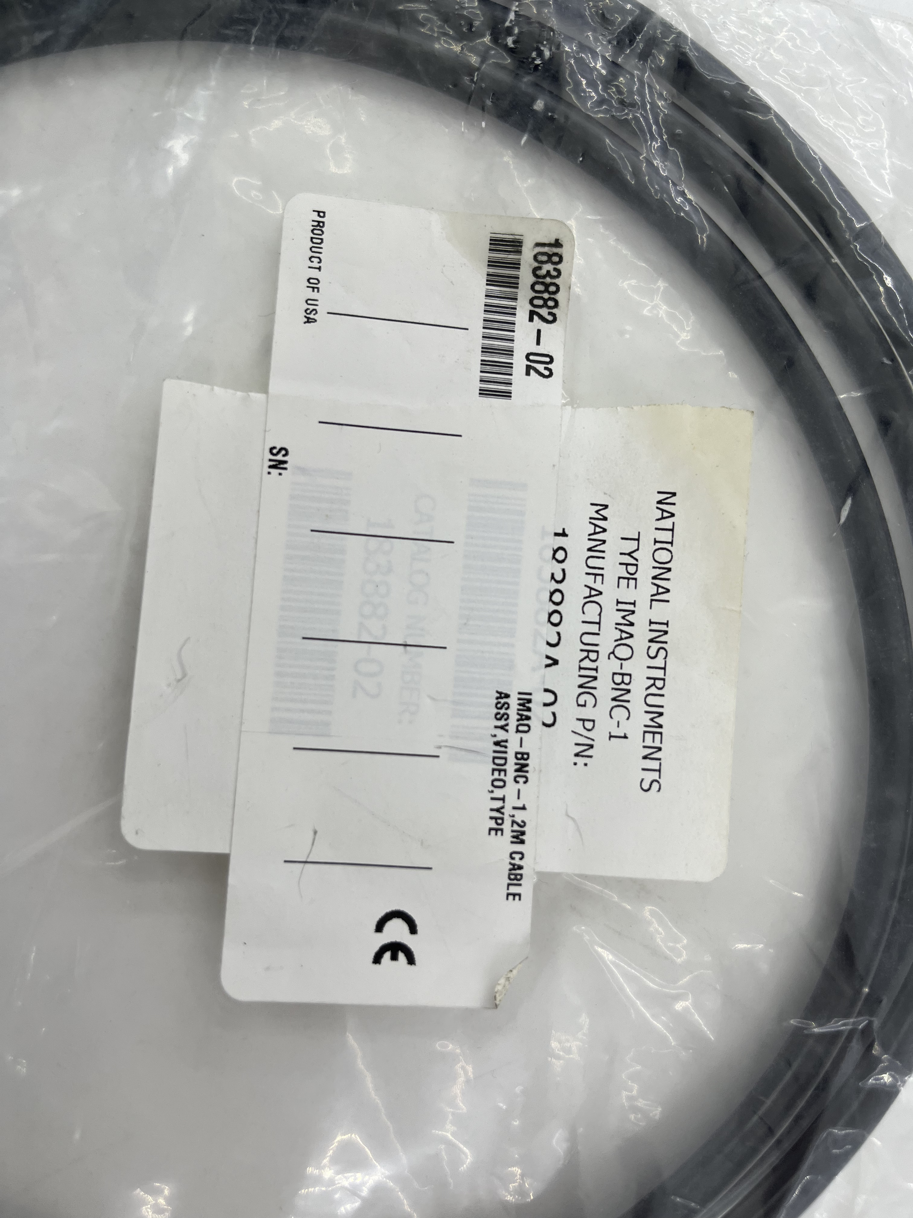 NI IMAQ-BNC-1 Coaxial Camera Cable 2m PN:183882-02,NI-Module,NI IMAQ-BNC-1 Coaxial Camera Cable 2m PN:183882-02