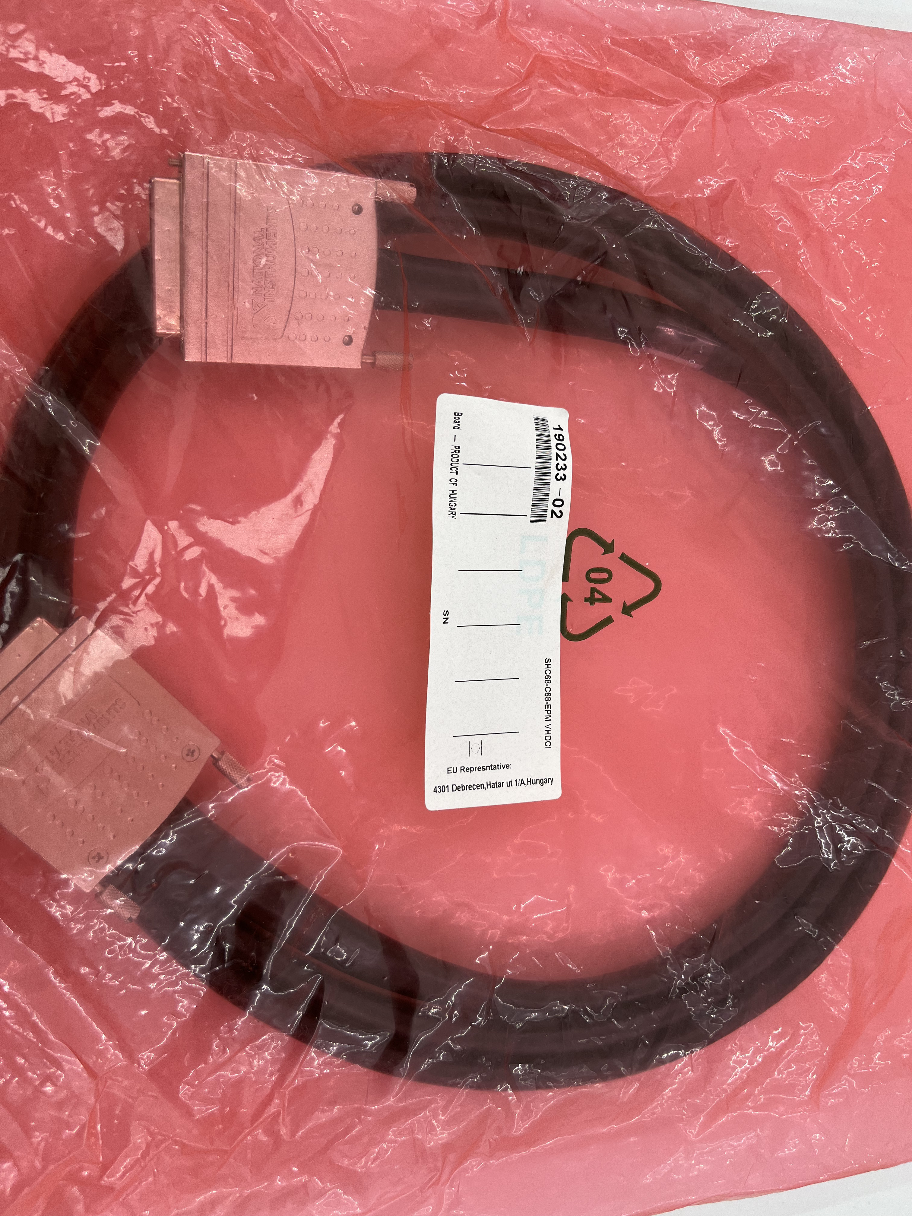NI SH68M-68M-EPM High Noise-Reject DAQ Cable 2m PN:190233-02,NI-Module,NI SH68M-68M-EPM High Noise-Reject DAQ Cable 2m PN:190233-02