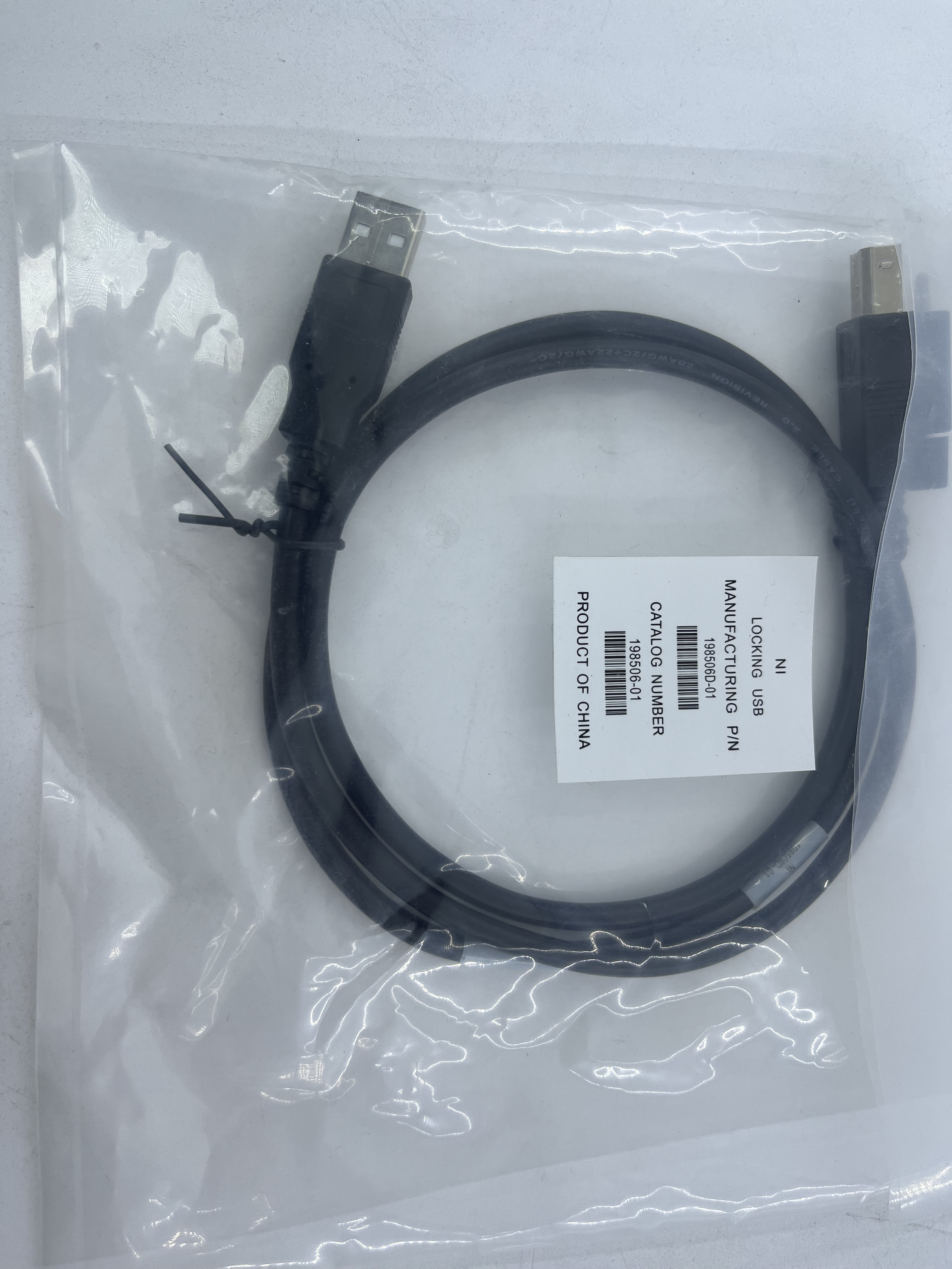 NI Cable Assy 198506D-01 Locking USB2.0 A to B 1m Jackscrew DAQ Cable PN:198506D-01,NI-Module,NI Cable Assy 198506D-01 Locking USB2.0 A to B 1m Jackscrew DAQ Cable PN:198506D-01