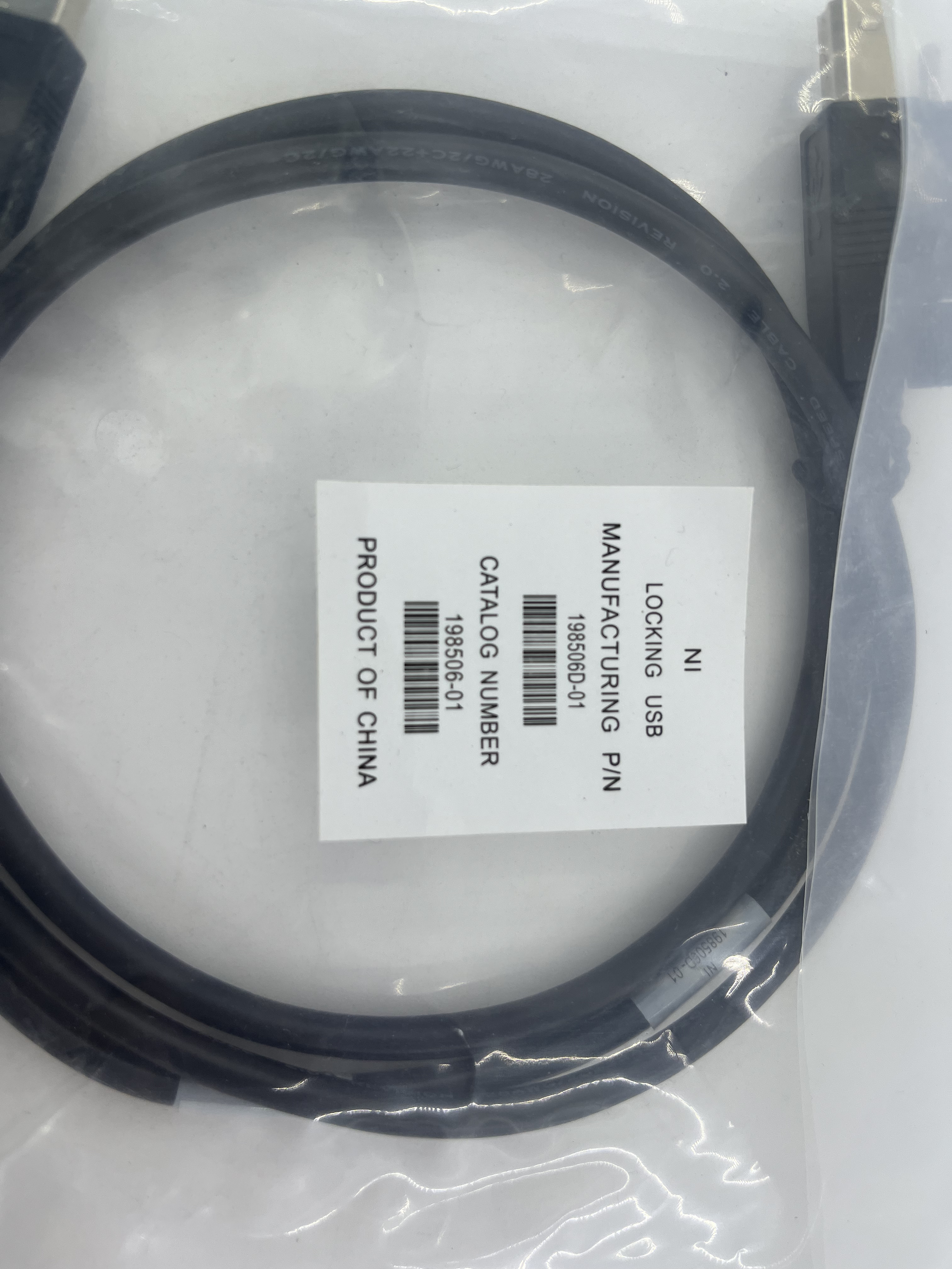 NI Cable Assy 198506D-01 Locking USB2.0 A to B 1m Jackscrew DAQ Cable PN:198506D-01,NI-Module,NI Cable Assy 198506D-01 Locking USB2.0 A to B 1m Jackscrew DAQ Cable PN:198506D-01