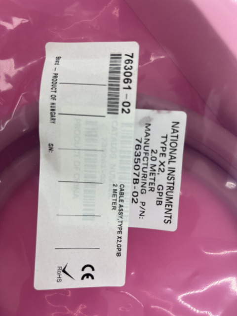 NI Cable Assy 763061-02 X2 Double-Shielded 2m Stackable IEEE488 GPIB Cable PN:763061-02,NI-Module,NI Cable Assy 763061-02 X2 Double-Shielded 2m Stackable IEEE488 GPIB Cable PN:763061-02