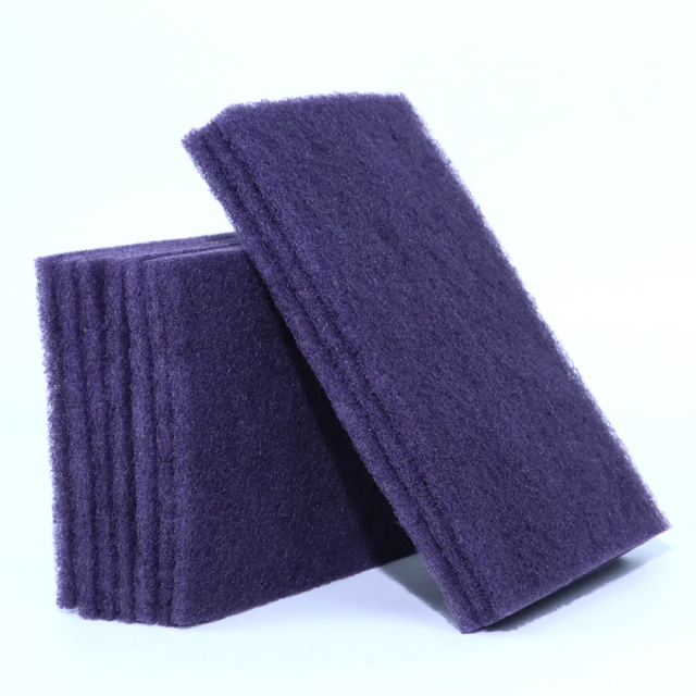 Purple industrial scouring pad